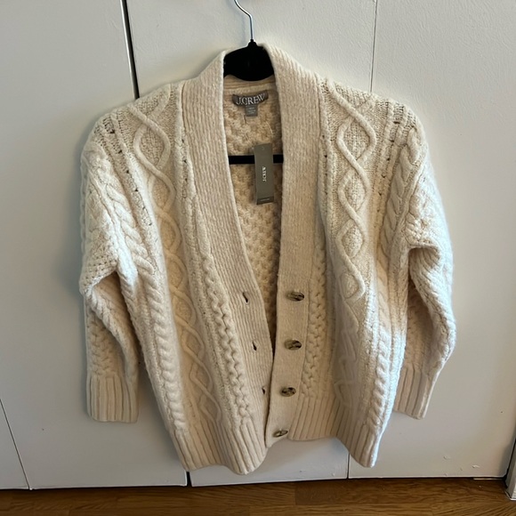 NWT J.Crew relaxed cable knit cardigan